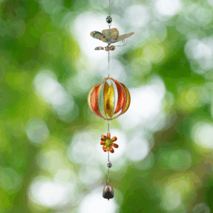 Yellow Butterfly Hanging Spinner Mobile - 30"