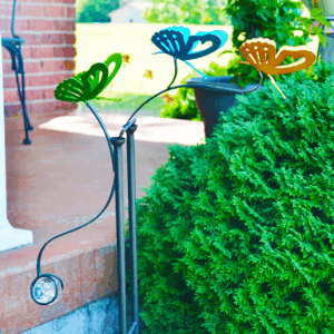 3 Butterfly Balancer Garden Stake - 37"