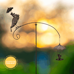 Rainy Day Crow Balancer Garden Stake - 55"