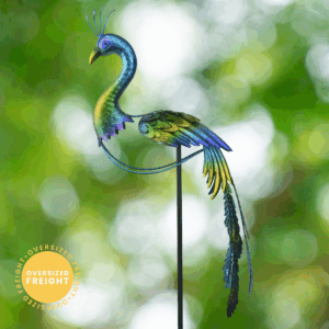 Blue Peacock Balancer Garden Stake - 48"