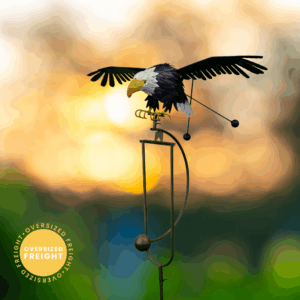 Small Bald Eagle Balance Rocker Garden Stake