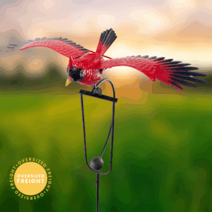 Small Cardinal Balance Rocker Garden Stake