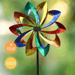 Multicolor Light Up Wind Spinner - over 6 ft tall!