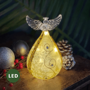 Yellow Light Up Standing Angel