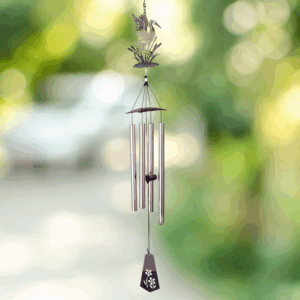 Anodized Heron Wind Chime - 36"