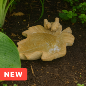 Woodland Whimsy Leaf Bird Bath