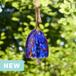 Dark Blue Art Glass Bell