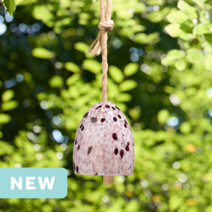 Mauve Art Glass Bell