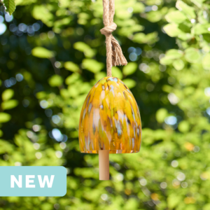 Yellow Art Glass Bell