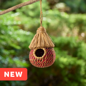 Recycled Sari & Rice Straw Bird Nesting Hut