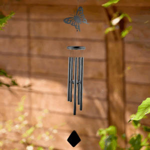 Butterfly Silhouette Wind Chime - 40"