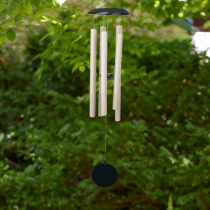 Black and Cream Canopy Wind Chime - 36"