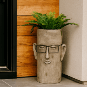 Head with Glasses Planter - 17" tall