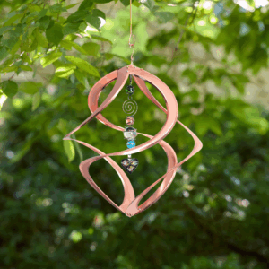 Copper Cosmix Garden Spinner with Wire & Marbles - 14"