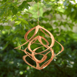 Copper Double Cosmix Garden Spinner  - 17"