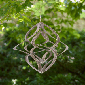 Chrome Double Cosmix Garden Spinner - 14"