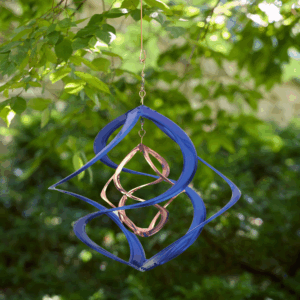 Copper & Blue Cosmix Garden Spinner - 14"