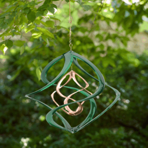 Copper & Green Double Helix Cosmix Garden Spinner - 14"