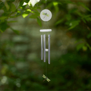 Whitewashed Dragonfly Wind Chime - 31"