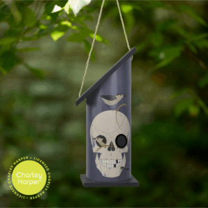 Charley Harper "Wrented" Birdhouse (1" - 1.5" opening)