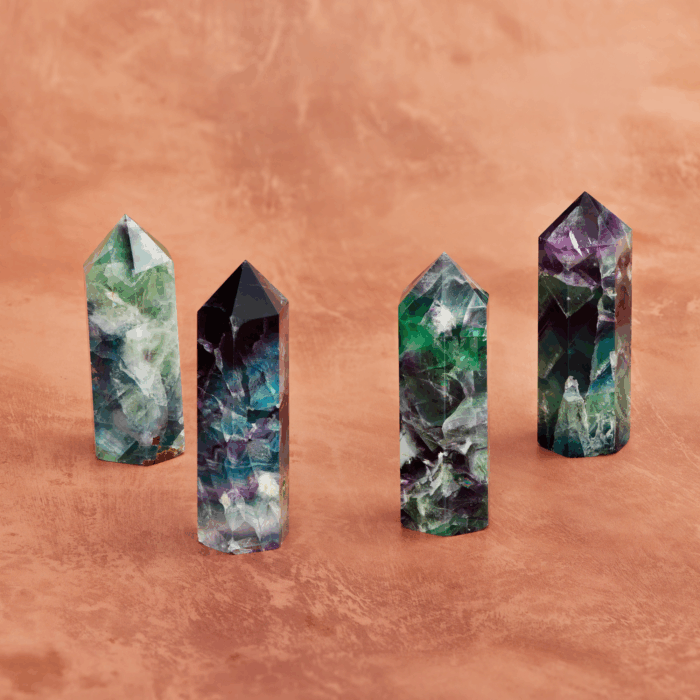 wholesale fluorite crystal towers hand carved