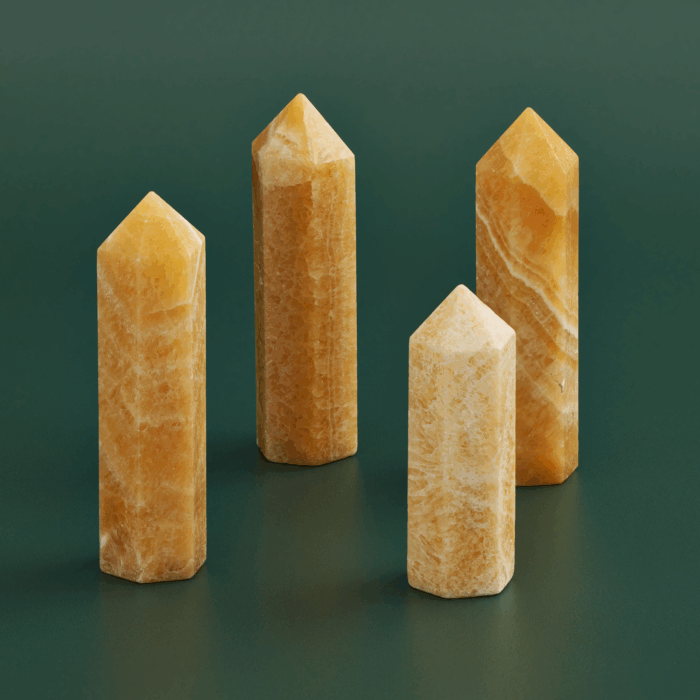 wholesale yellow jade crystal towers hand carved