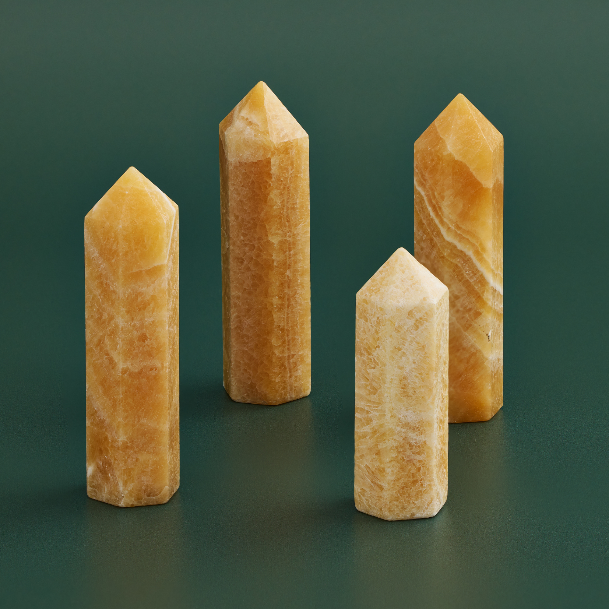 wholesale yellow jade crystal towers hand carved