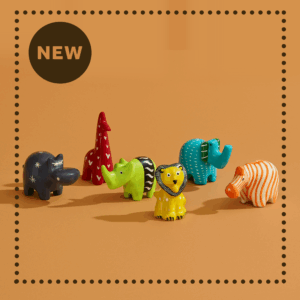 Rainbow Safari Soapstone Animals - Fair Trade