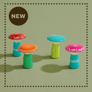 Flat Cap Soapstone Mushrooms - Fair Trade