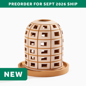 Clay Geometric Lantern Candle Holder