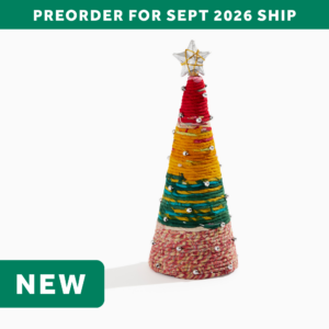 Recycled Sari Tabletop Christmas Tree (Small)