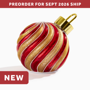 Red and Gold Mercury Glass LED Tabletop Ornament