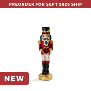 Red Multicolor LED Glass Nutcracker (Small)