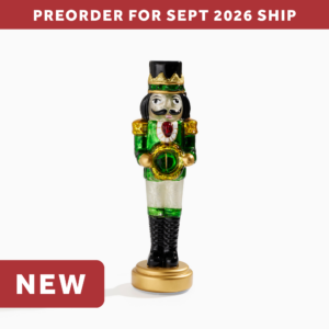 Green Multicolor LED Glass Nutcracker (Large)