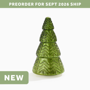 Green Chevron Mercury Glass Tree - Large