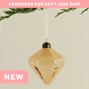 Brown Glass Gem Ornament