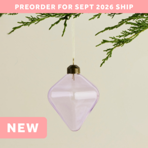 Purple Glass Gem Ornament