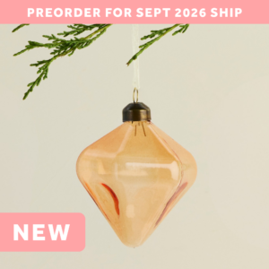 Orange Glass Gem Ornament