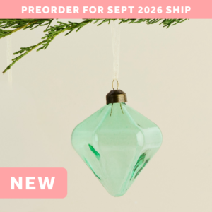 Green Glass Gem Ornament