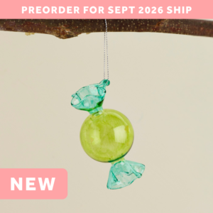 Green and Aqua Candy Glass Ornament