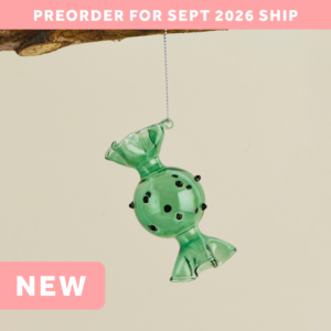 Green Dot Candy Glass Ornament