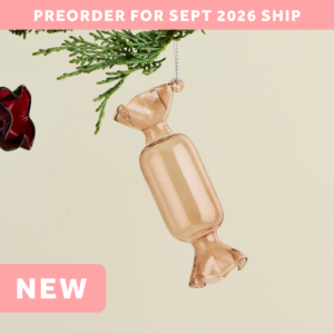 Mauve Glass Candy Ornament