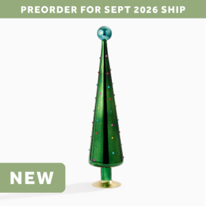 Emerald Glass Jewel Dot Tree - Large