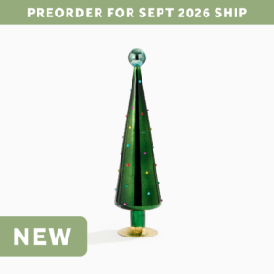 Emerald Glass Jewel Dot Tree - Medium