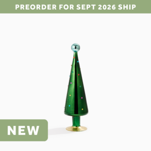 Emerald Glass Jewel Dot Tree - Small