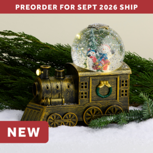 LED Train Musical Snow Globe w/Snowmen