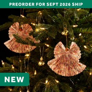 Festive Confetti Angel Silk Paper Ornament