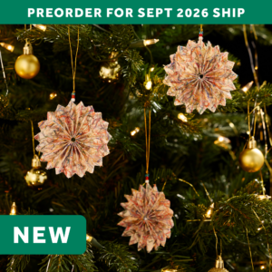 Confetti Snowflake Silk Paper Ornament