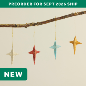 Christmas Star Jute Paper Ornament Assortment