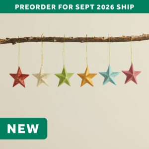 Classic Star Jute Paper Ornament Assortment